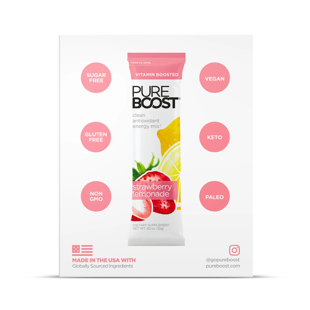 Pureboost Clean Energy Drink Mix | Sugar-Free