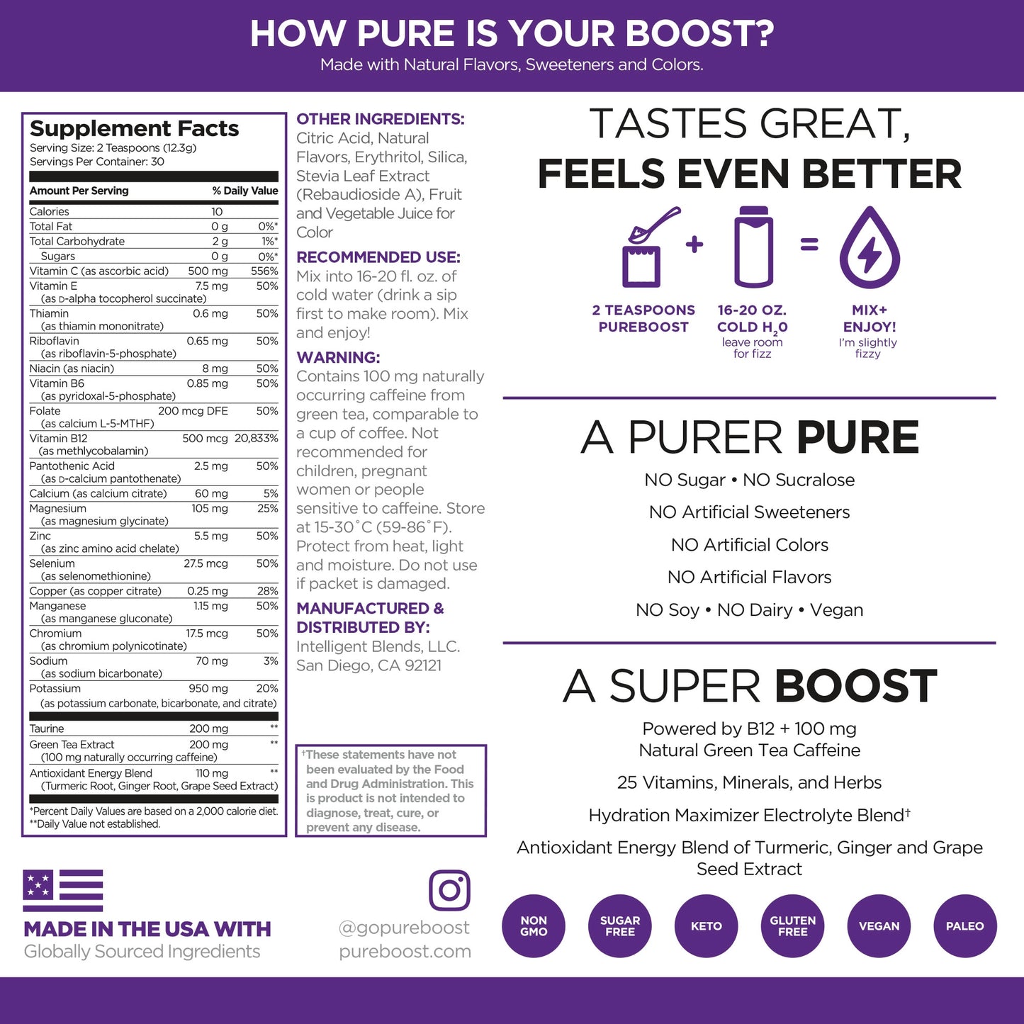 Pureboost Original Acai Alert Pouch
