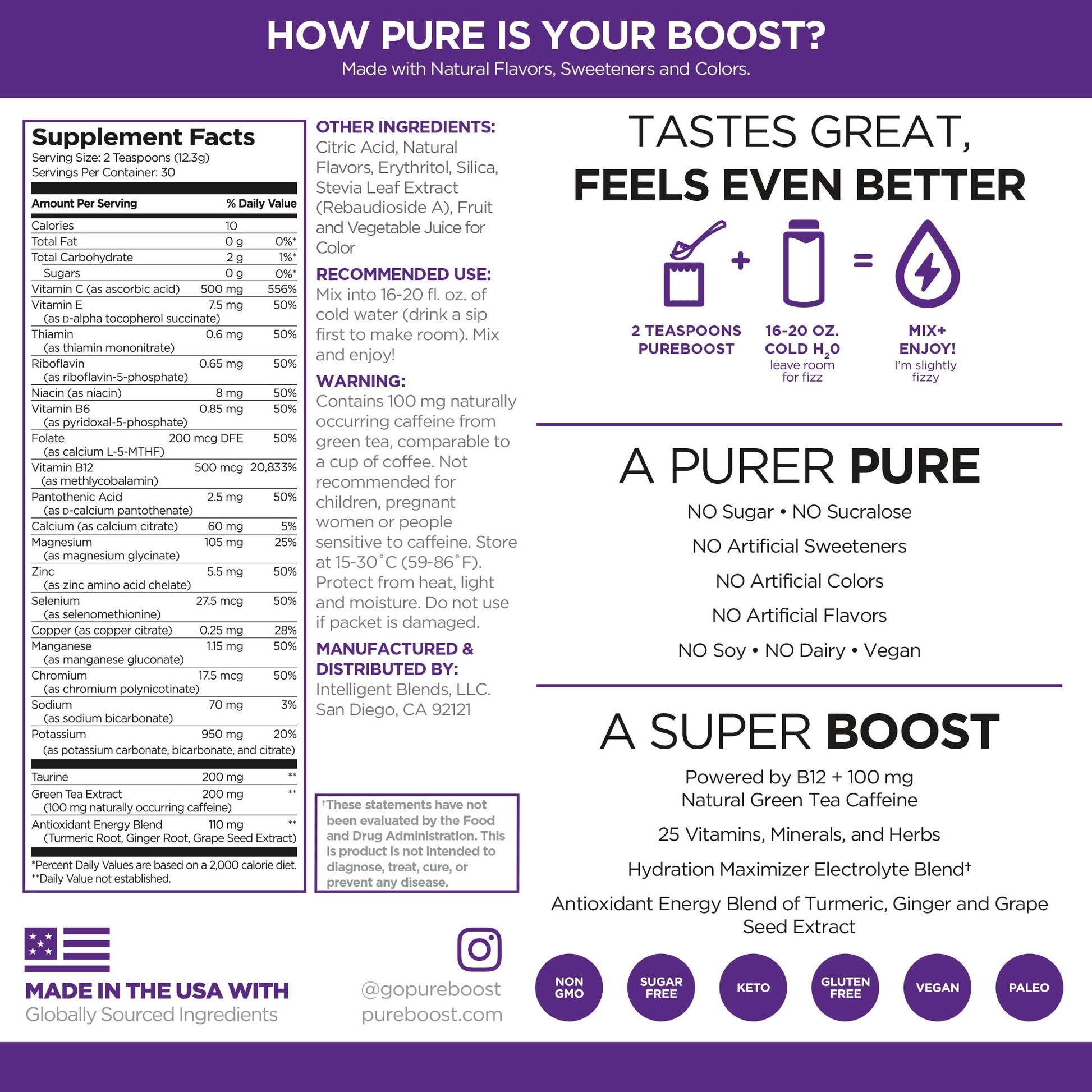 Pureboost Original Acai Alert Pouch