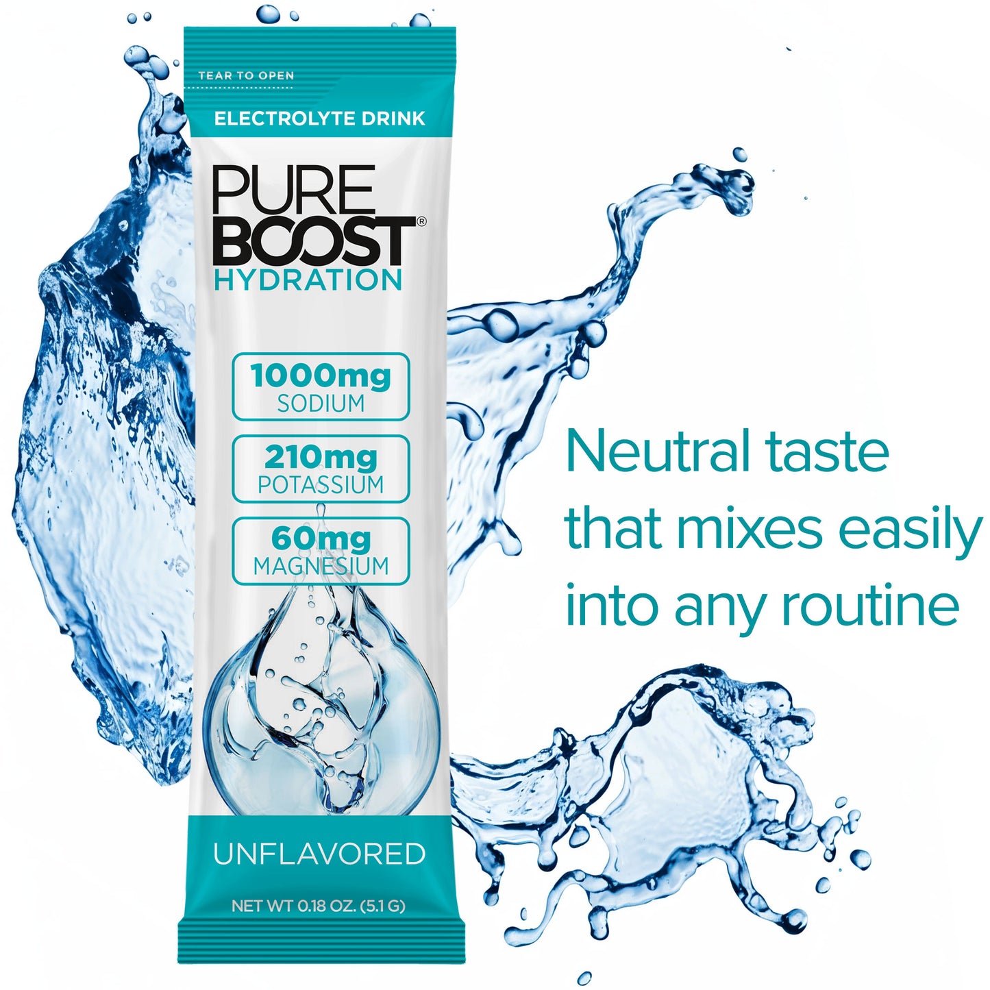 Pureboost Hydration Unflavored 14 Pack