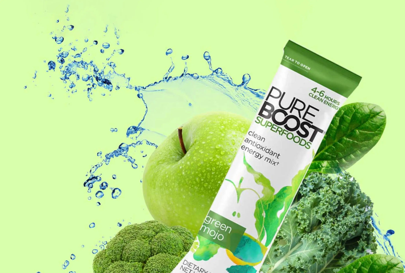 Sugar Free Energy Mix B12 Natural Green Tea Caffeine Pureboost